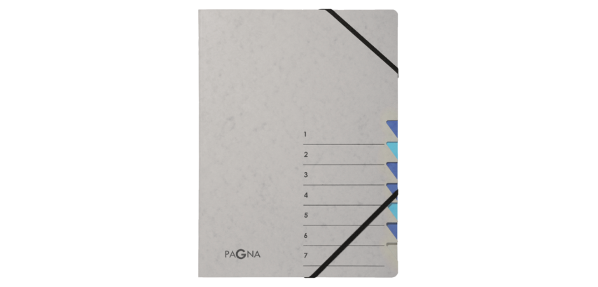 Trieur Pagna Easy A4 7 intercalaires bleu clair/bleu foncé