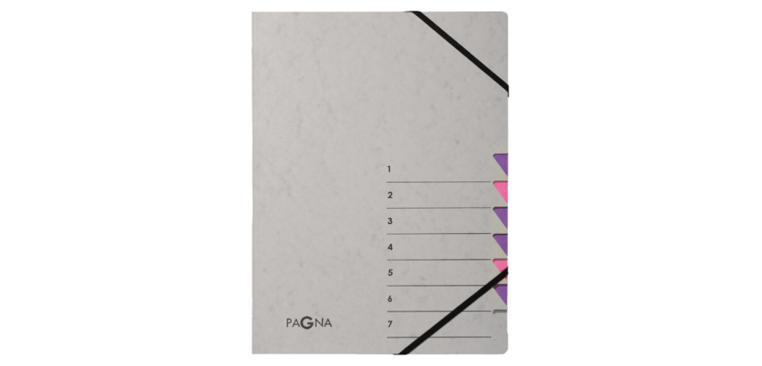Trieur Pagna Easy A4 7 intercalaires violet/rose