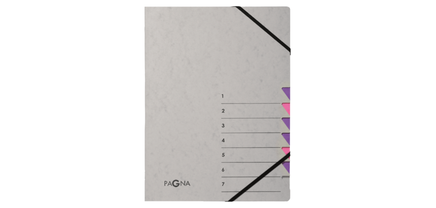 Pagna Easy A4 Sortierer 7 Register violett/rosa