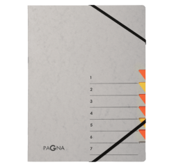Sorteermap Pagna Easy A4 7 tabs geel/oranje