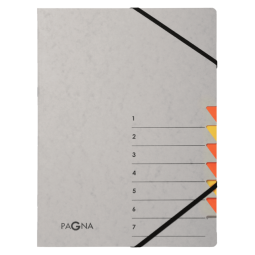 GB_Pagna trieur Easy Grey pour ft A4, 7 compartiments, orange