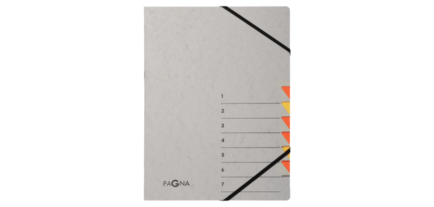 Trieur Pagna Easy A4 7 intercalaires jaune/orange