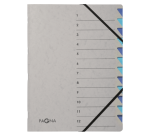 Trieur Pagna Easy A4 12 intercalaires bleu clair/foncé