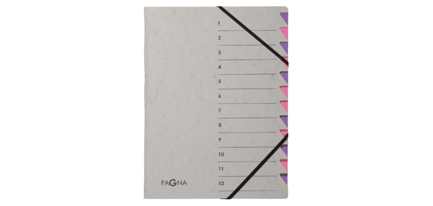 Sorteermap Pagna Easy A4 12 tabs paars/lila