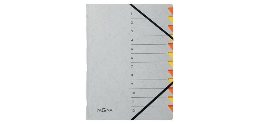 Pagna Easy Sortierer A4 12 Register gelb/orange