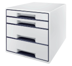 Ladenblok Leitz WOW CUBE A4 maxi 4 laden wit/grijs