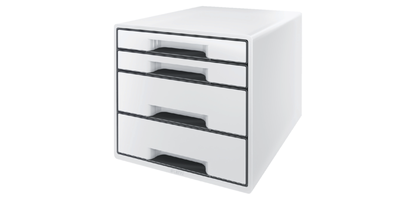 Leitz WOW Cube Maxi A4 Drawer Module 4 Drawers White