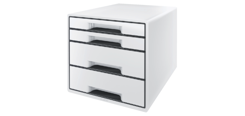 Leitz WOW Cube Maxi A4 Drawer Module 4 Drawers White