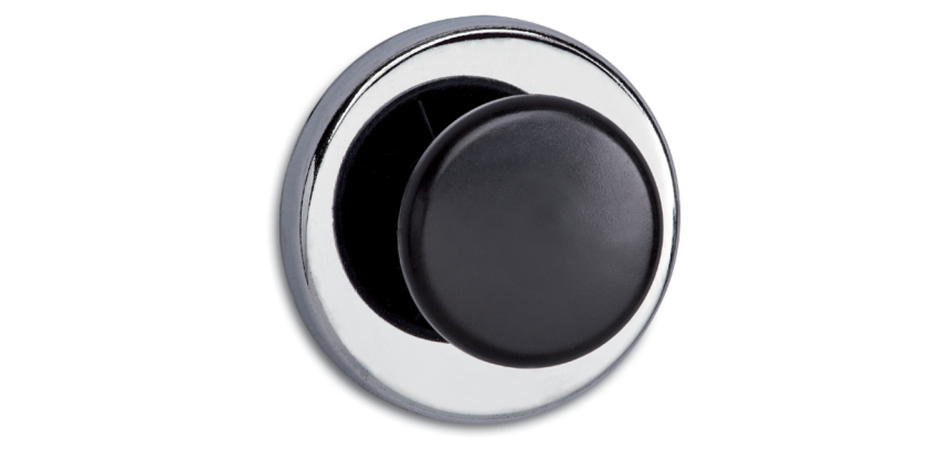 MAUL magnet with button Ø 65mm 12kg chrome/black