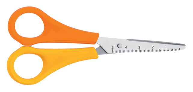 Westcott children’s pointed scissors 130mm left-handed yellow/orange