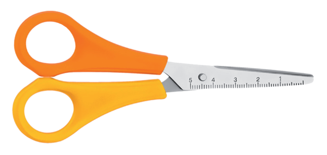 Ciseaux Westcott enfant pointus 130mm gaucher jaune/orange