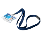 Cordon textile Durable 8127 avec mousqueton bleu foncé 10 pièces