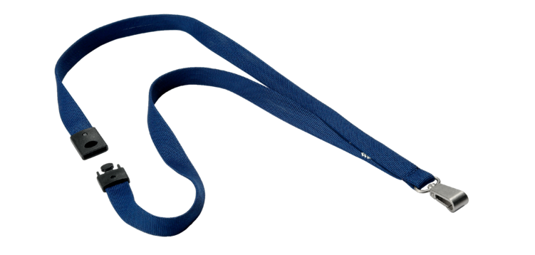 Cordon textile Durable 8127 avec mousqueton bleu foncé 10 pièces