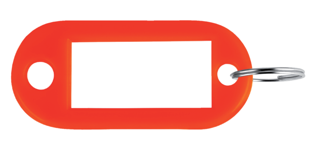 Red plastic Pavo keyring - box of 100