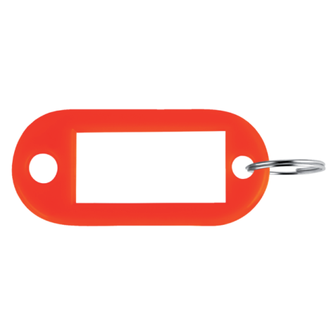 Porte-clés Pavo en plastique rouge - boîte de 100