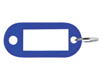 Sleutellabel Pavo kunststof blauw 100 stuks