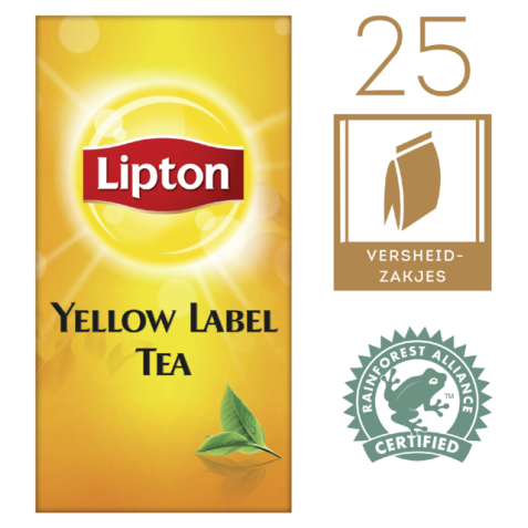 Thé Lipton Yellow Label avec enveloppe 25x 1,5g