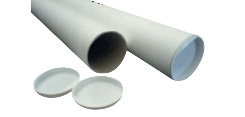 Tube d’expédition CleverPack A2 450x50x1,5mm + embouts blanc 5 pièces