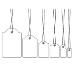Etikett mit Draht 36 x 53 mm Apli - Schachtel mit 500 Stück