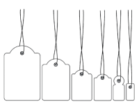 Labels with cord 36 x 53 mm Apli - Box of 500