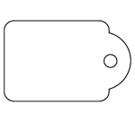 Etikett mit Draht 36 x 53 mm Apli - Schachtel mit 500 Stück