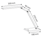 Lampe de bureau Hansa LED Slim gris argenté
