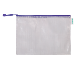 Pochette rangement Tarifold avec zip 330x240mm PVC bleu