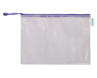 De_bolsa multiusos tarifold pvc din a4 apertura superior con cremallera portaboligrafo y correa azul