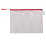 Pochette rangement Tarifold avec zip 330x240mm PVC rouge