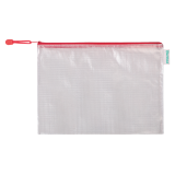 Pochette rangement Tarifold avec zip 330x240mm PVC rouge