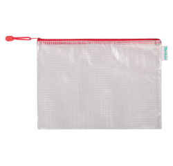 Opbergtas Tarifold met rits 330x240mm PVC rood