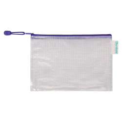 Opbergtas Tarifold met rits 235x165mm PVC blauw