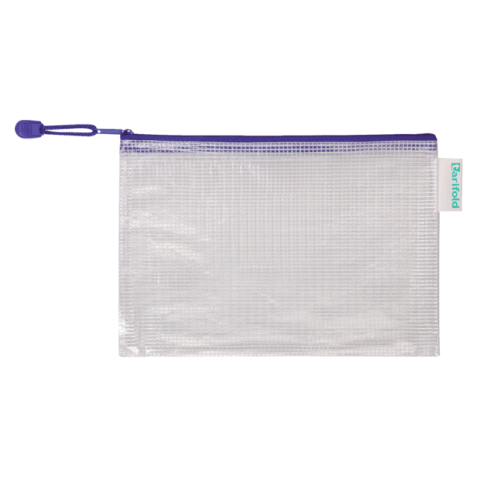 Opbergtas Tarifold met rits 235x165mm PVC blauw