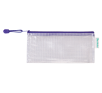 Pochette rangement Tarifold avec zip 250x130mm PVC bleu