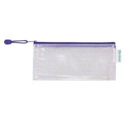 Opbergtas Tarifold met rits 250x115mm PVC blauw