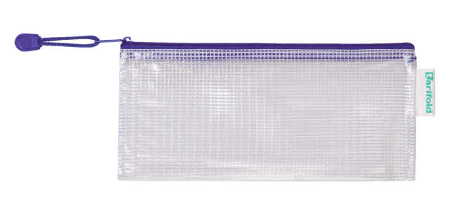 Tarifold Aufbewahrungstasche mit Reißverschluss 250x130mm PVC blau