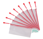 Pochette rangement Tarifold avec zip 250x130mm PVC rouge