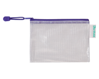 Hoes met rits ZIPPER, A6, pvc, blauw