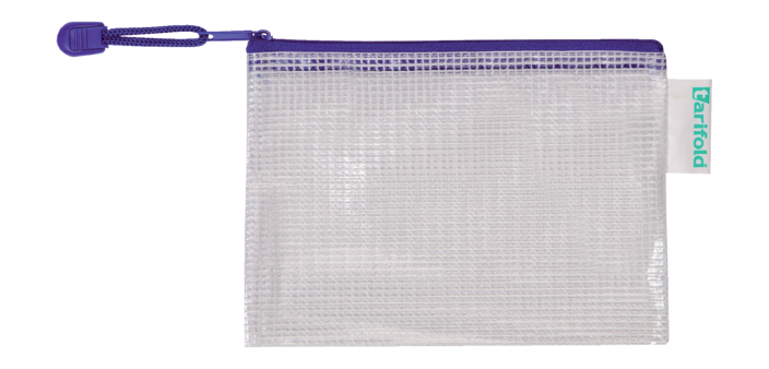 Tarifold Aufbewahrungstasche mit Reißverschluss 175x125mm PVC blau