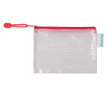 Pochette rangement Tarifold avec zip 175x125mm PVC rouge