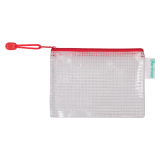 Pochette rangement Tarifold avec zip 175x125mm PVC rouge