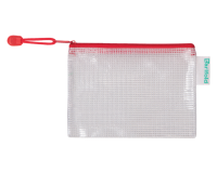 Pochette rangement Tarifold avec zip 175x125mm PVC rouge