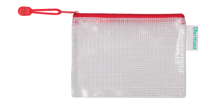 Tarifold Aufbewahrungstasche mit Reißverschluss 175x125mm PVC Rot