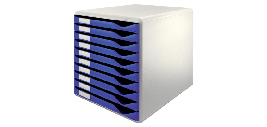 Leitz A4 Filing Module 10 Drawers Blue/White