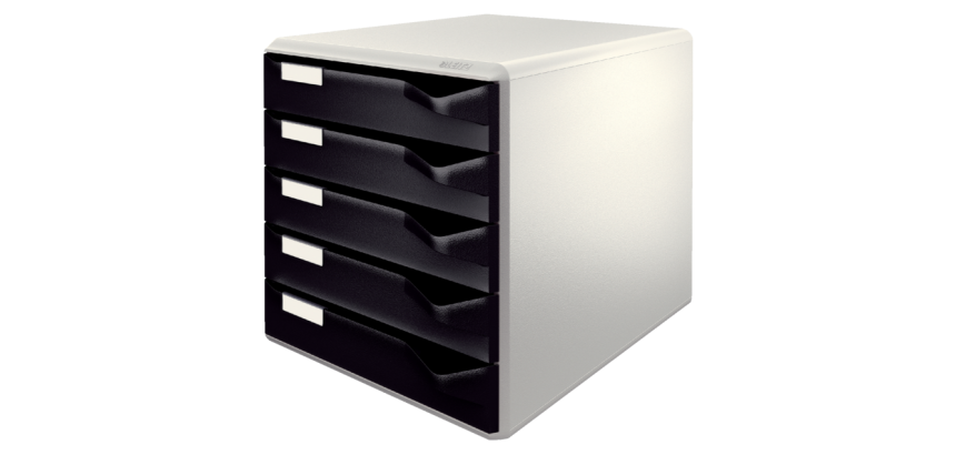 Module de classement Leitz A4 5 tiroirs noir/blanc