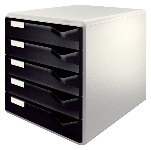 Leitz A4 Bloc de Classement, 5 Tiroirs, Noir, Post Set, 52930095