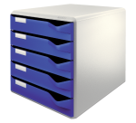 Leitz A4 Filing Module 5 Drawers Blue/White