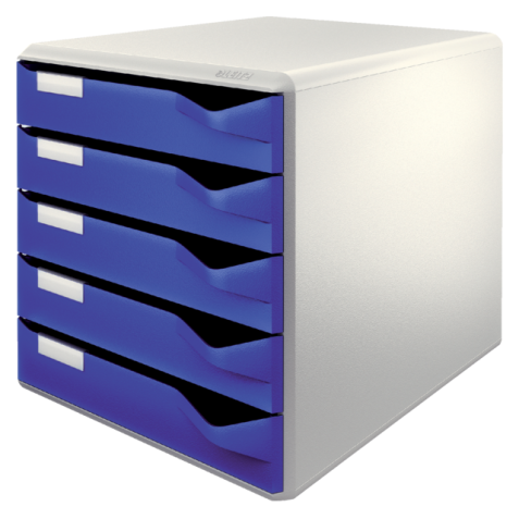 Module de classement Leitz A4 5 tiroirs bleu/blanc