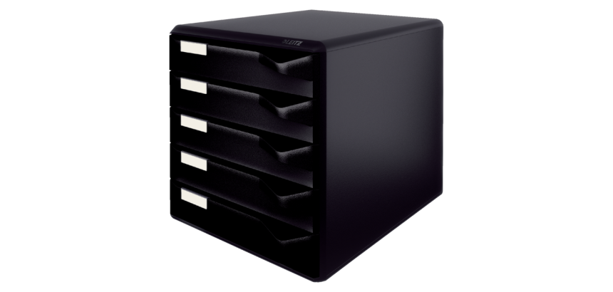 Ladenblok Leitz A4 5 laden zwart