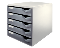 Module met laden, 5 lades, lichtgrijs/donkergrijs